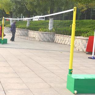 球网柱多功能厂用排网架气排球可调升降沙多功能三滩排三球柱羽毛