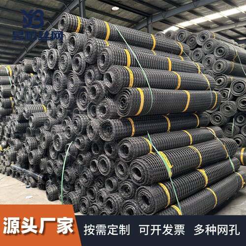 黑色IWI双向护土格栅方格养殖围栏网鱼塘防护网圈玉工米养鸡鸭鹅
