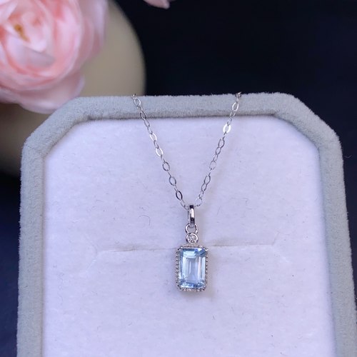 海蓝宝吊坠品质超好高净度天然