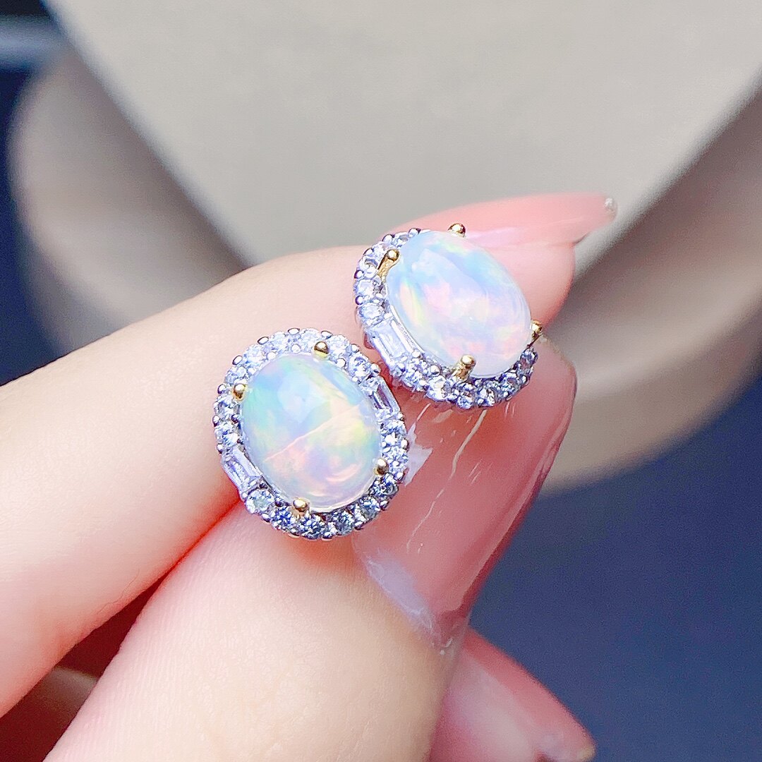 【地大珠宝】天然澳宝欧泊耳钉女全净体气质轻奢高级感小众耳饰,珠宝/钻石/翡翠,手饰,淘宝优惠券,粉丝福利购,淘宝优惠卷