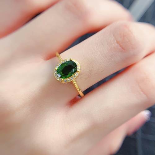 溢美节日透辉石女戒MM天然