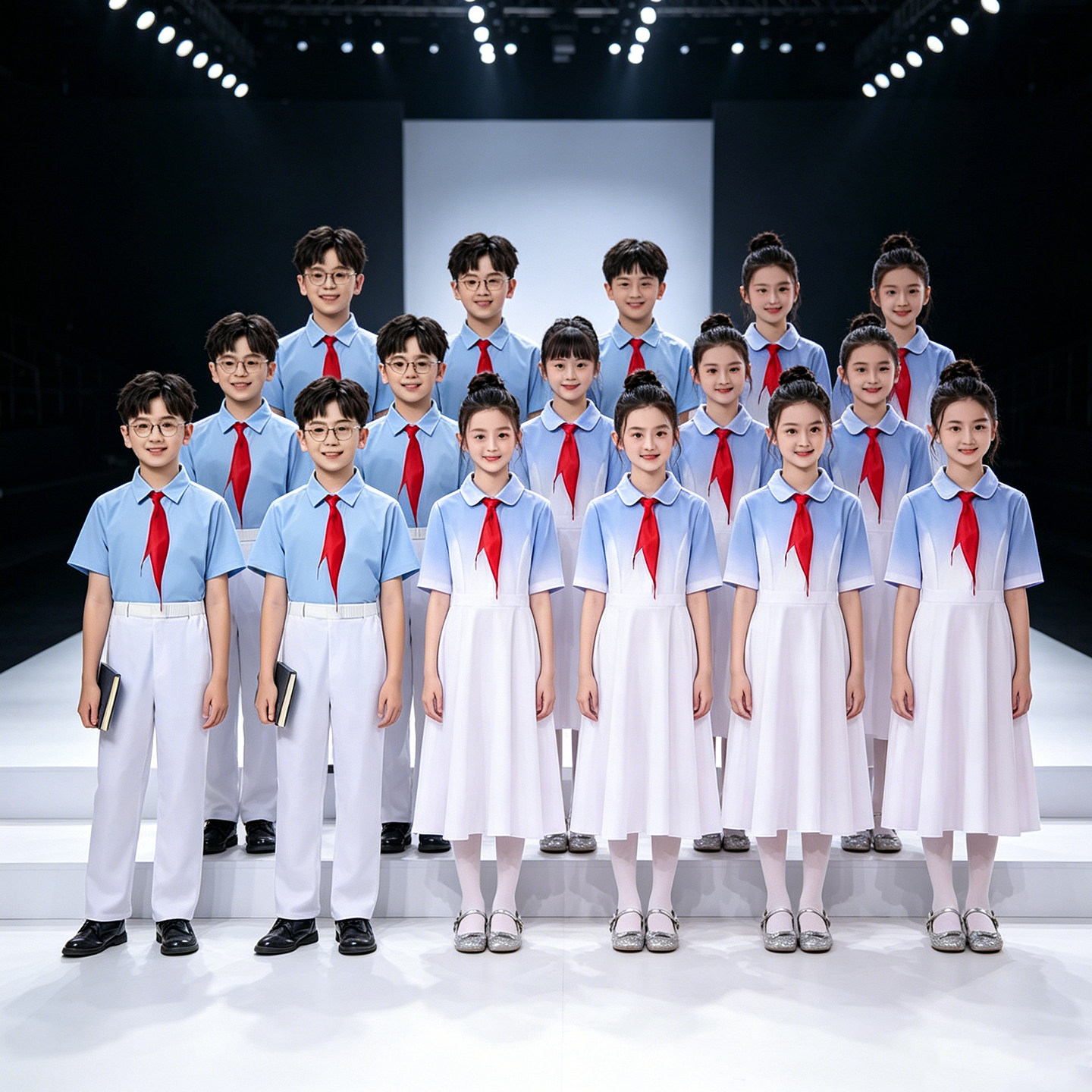 国庆保卫黄河合唱服爱国朗诵儿童红歌演出服小学生合唱团演讲礼服
