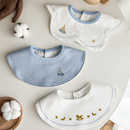 男宝婴儿口水巾纯棉新生儿360度旋转围嘴宝宝夏季秋冬防水口水巾