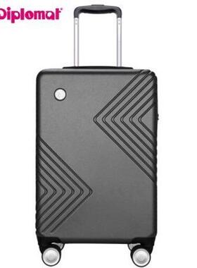 Diplomat外交官时尚休闲拉杆箱深灰色万向轮行李箱海关锁旅行箱