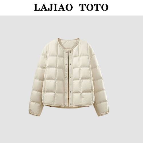 LAJIAO TOTO【蓬松羽绒】轻奢冬季新款单排扣女羽绒服#26022510