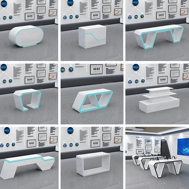 烤漆展示柜前台圆柱异形