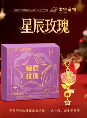 中国航天纪念品星辰玫瑰陨石项链圣诞节情侣礼物官方正品