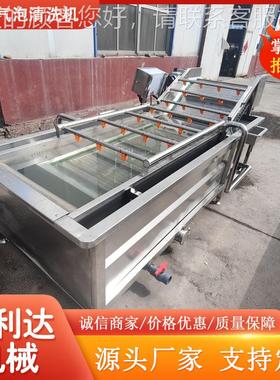 砂白橘果清洗机 菜菠菜连续式蔬洗菜机 黄皮ZAV果气泡喷淋流糖水