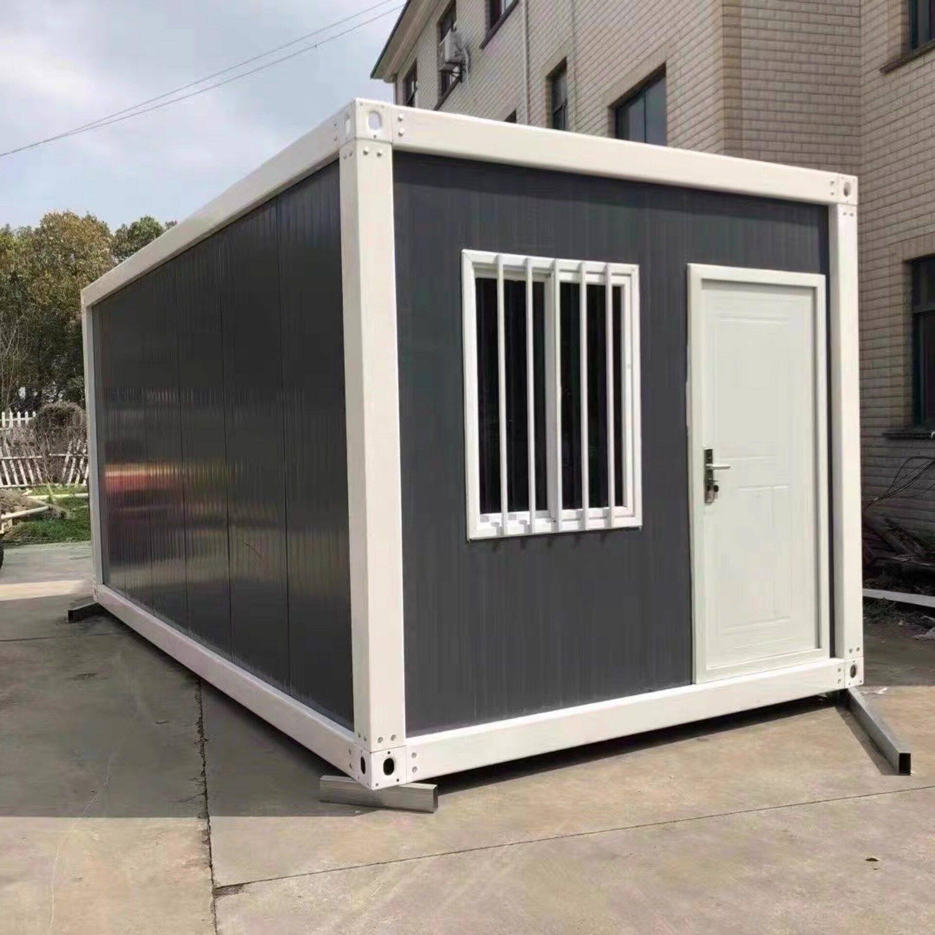 钢化玻璃集装箱活动板房钢结构快拼打包箱办公室储物柜免安装