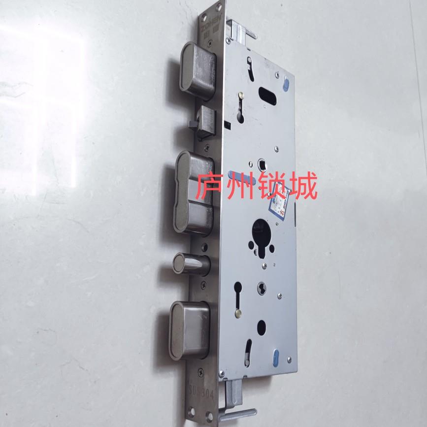 防盗门大霸王40*388自动反锁静音锁体10齿 13齿轮忠恒自弹式锁体