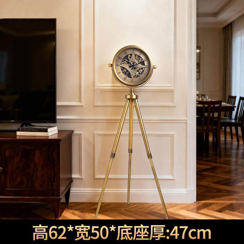 落地钟现代简约复古机械座钟座钟客厅高档轻奢高级感装饰立式钟表