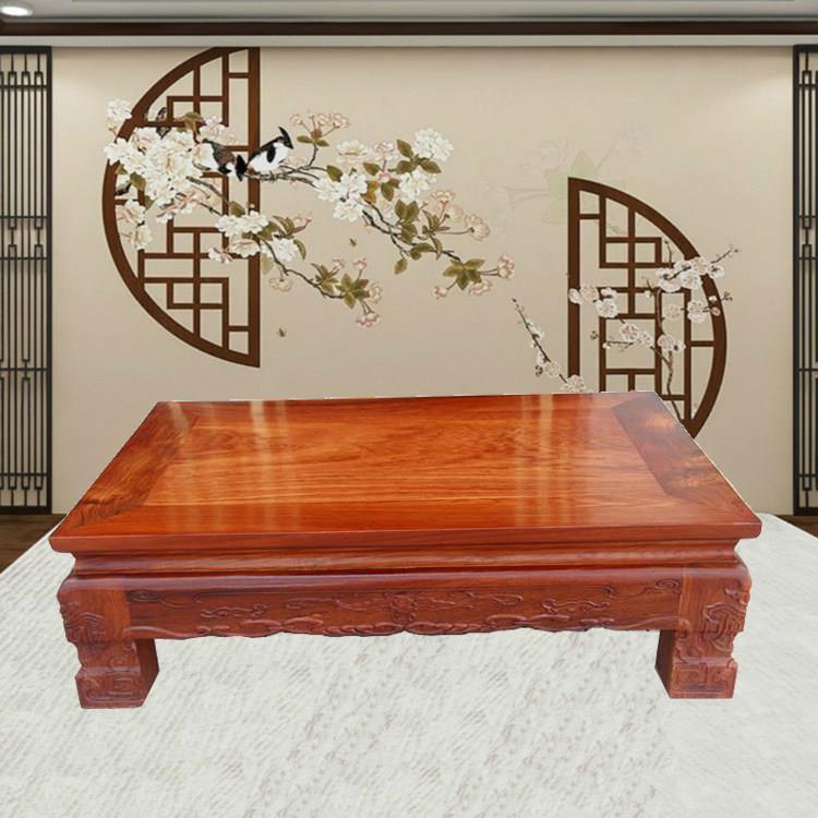 红木缅甸花梨木炕几加厚脚踏大果紫檀中式实木炕桌榻榻米飘窗茶几