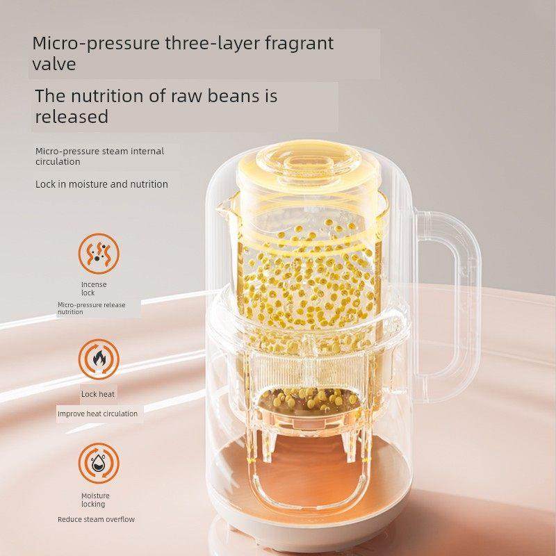 德国蓝宝微压破壁机家用豆浆机全自动小型迷你榨汁机破壁静低噪音,厨房电器,破壁机,淘宝优惠券,粉丝福利购,淘宝优惠卷