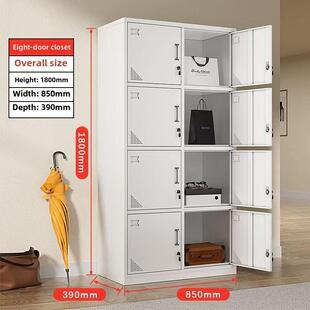 重庆钢制员工铁皮柜八门更衣柜职员宿舍8门换衣柜带锁储物柜柜子
