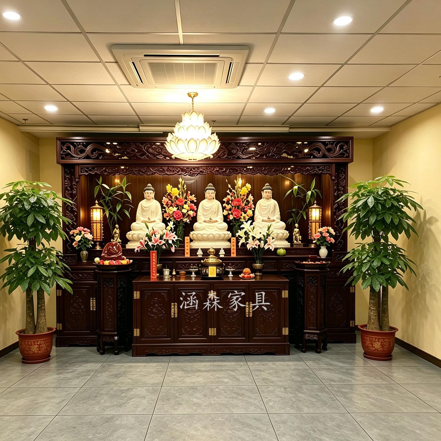 佛龛立柜家用神龛定制神台新中式佛堂供桌财神供台红木佛柜藏神柜