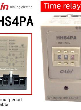 欣灵 延时时间继电器HHS4PA AC220V AC380V DC24V改进型0.1S-99H