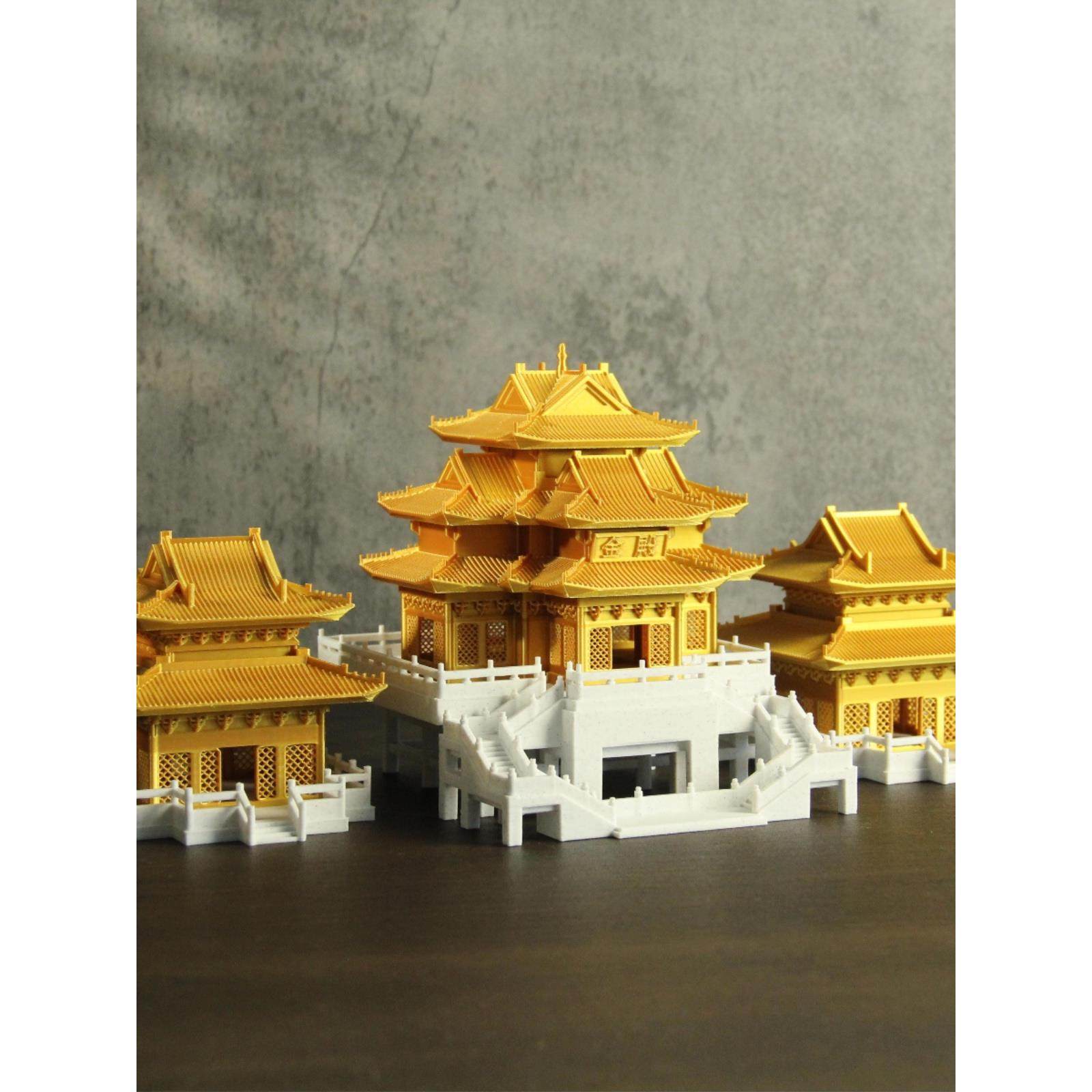 观澜古模型老君山金殿模型3D打印山水鱼缸假山及山水鱼缸景观装饰