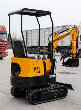 供厂应HT10微型挖小掘机1吨型钩机价格 家用HT08履带挖土小挖工机