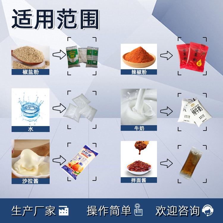 全自动食品小型背封式袋包三边封装机定量冲剂药中颗粒立包923装