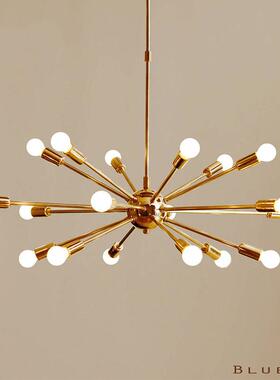 灯北59265欧简美式乡村铁艺吊欧式复古现厅代客厅灯灯约餐灯卧室