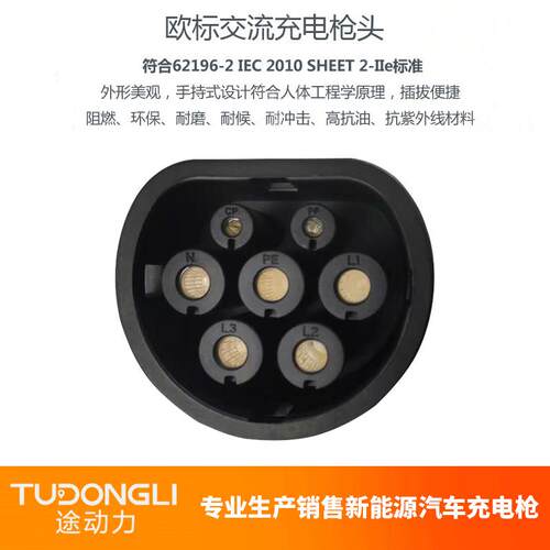 标新器能源电动汽车双头充电枪家用随车携式延长线16A便32欧A