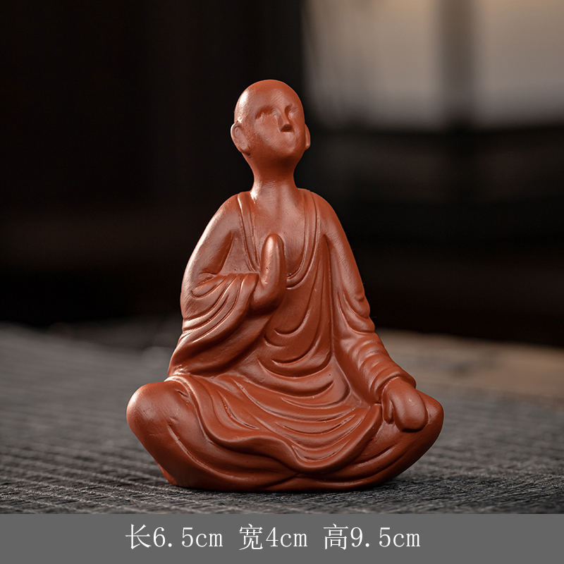 紫砂弥勒财神茶宠摆件