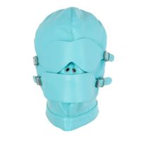 The sm romantic headgear covers the entire face with a mouth-exposing couple vibe. The pu leather mask fully covers the suffocating role-playing male and female characters thumbnail 2