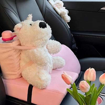 西高地车用纸巾盒垃圾桶二合一