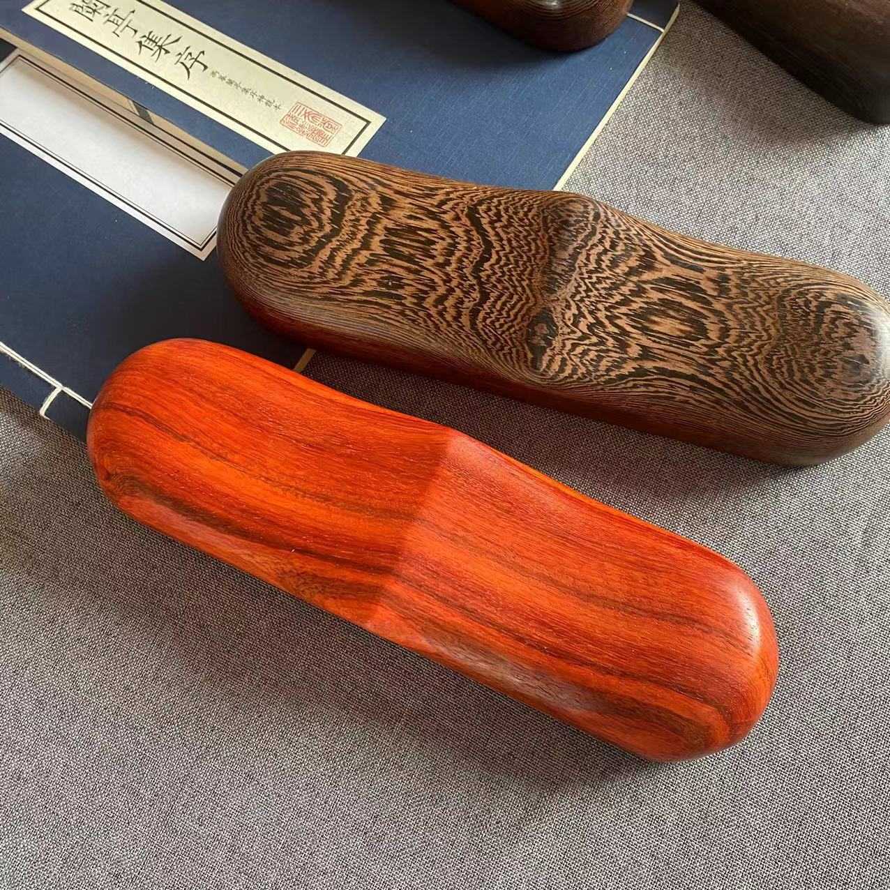 纯手工无漆鸡翅木把脉枕 实木号脉枕 中医脉诊枕 切脉枕把脉用枕