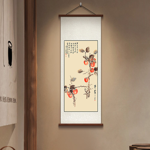 张大千事事如意玄关装饰画挂画