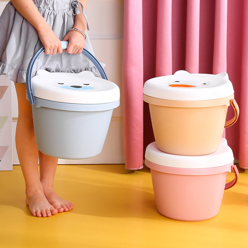 多功能手提洗澡可坐水桶塑料带盖加厚可坐钓鱼桶儿童凳玩具收纳桶,住宅家具,卡通凳/异形凳,淘宝优惠券,粉丝福利购,淘宝优惠卷