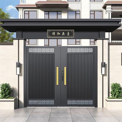 铝合金别墅大门户外铁艺庭院门农村不锈钢围墙院子门铝艺大门门楼