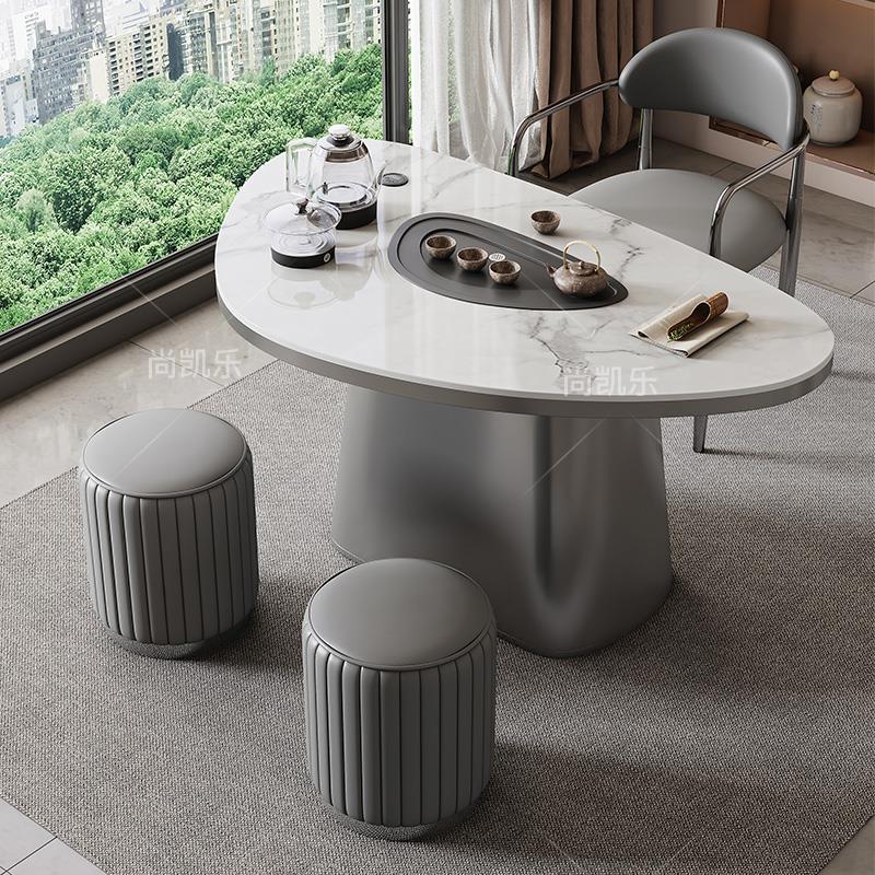 阳台茶桌椅组合轻奢小茶台烧水壶一体套装家用现代简约茶台椅组合