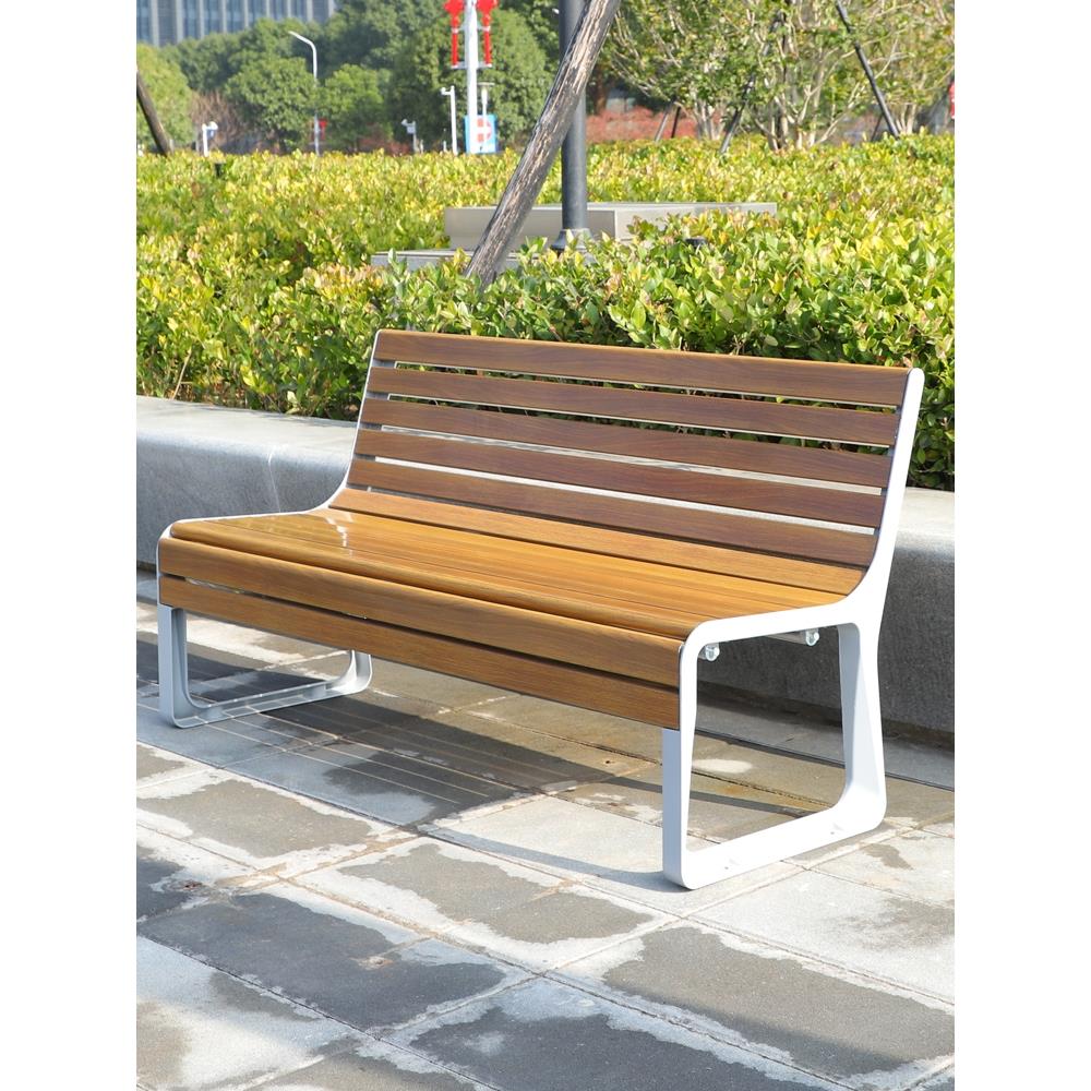 公园椅、户外板凳、防腐木社区休闲椅、庭院靠背排椅、景区板凳休