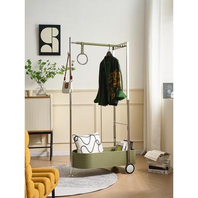 北欧落地卧室晾挂衣架可移动轻奢高级感转角衣帽架收纳衣服置物架