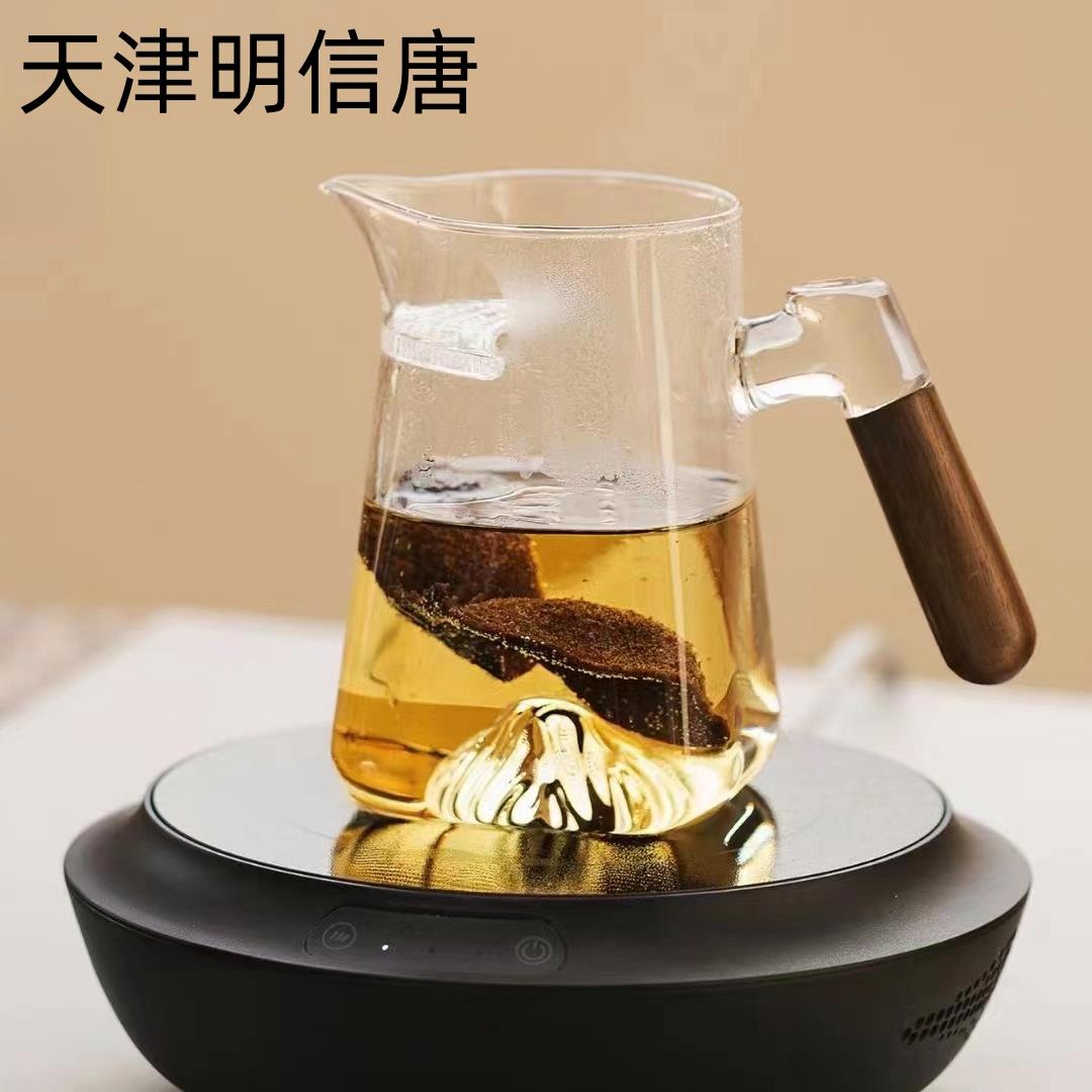 加厚高档月牙带茶漏过滤网一体玻璃茶壶泡绿茶红茶分茶器茶具公道