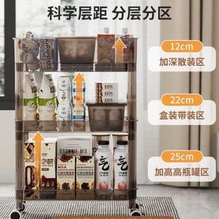 门后边多层置物架家用货架厨房超窄边缝架放洗衣液收纳层架带滚轮