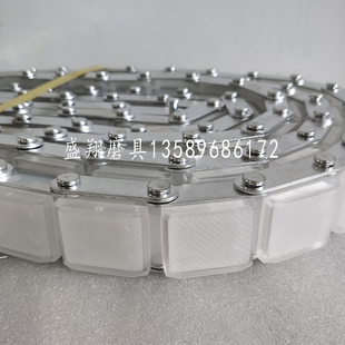 玻璃磨边机输送链条橡塑一体直边机链条输送带石材磨边机链条配件