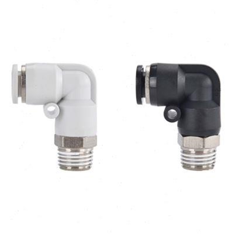 气管直角接d头PL4M5弯头PL601快速PL802快插PL1003气路转接头