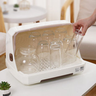 杯架桌面置物架红酒带盖杯架玻璃茶杯盒放水杯子收纳盒杯子收纳架