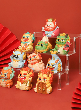 2025新款国潮龙生九子树脂艺术小摆件创意家居办公室文化装饰