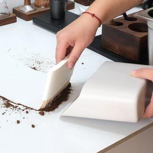 家用桌面干湿两用刷子 咖啡吧台毛刷磨豆机清洁刷扫把簸箕组合套装