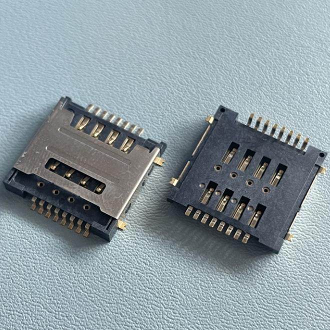 7260双卡双待SIM8P手机二合一2合1双层镀金电话卡槽MUP-C7401卡座