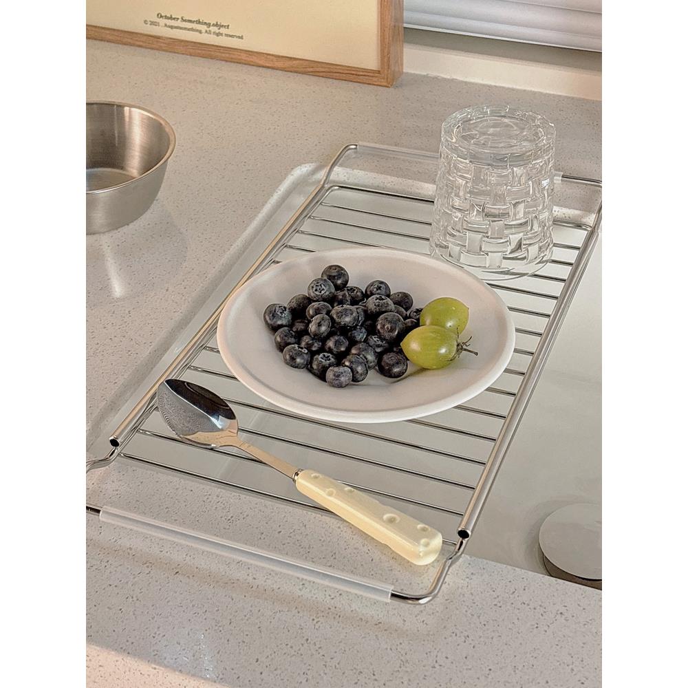 沥水架厨房水槽置物架家用台面水池洗碗槽收纳架碗碟沥水篮沥水网