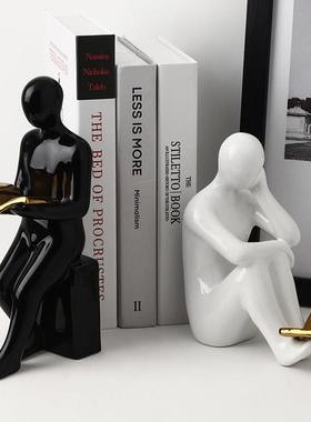 简约创意卡通人物书挡儿童书房办公室书柜假书仿真书摆件装饰品