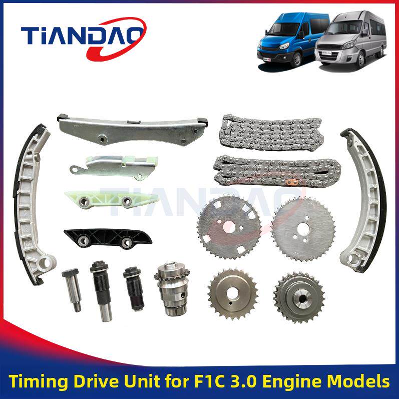 南京依维柯正时传动装置F1C3.0发动机正时炼条涨紧轮导块组件齿轮