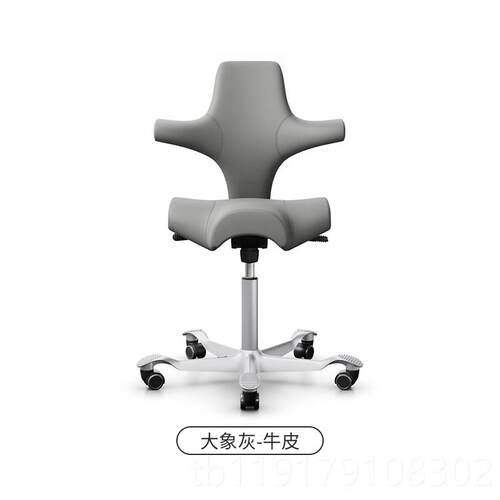 正品挪威进口HAG 现Capisco骑马椅真皮款人体工学电脑办简公椅羊