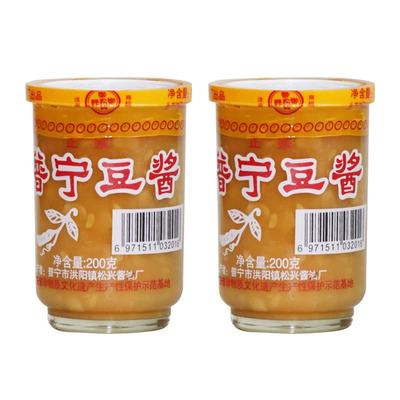 普宁豆酱庄育水普宁豆酱黄豆酱庄玉水晋宁豆酱普林豆酱200g*2瓶