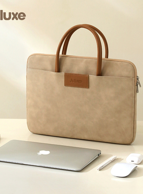 JOLUXE 高档商务手提电脑包适用苹果笔记本macbook air Pro13手提包华为14英寸联想Air15.6公文包男女款