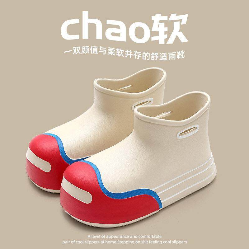 时髦雨靴女小码涂鸦雨鞋水鞋冬天时尚低筒防水防滑33踩水鞋34加绒,居家日用,雨鞋/雨靴,淘宝优惠券,粉丝福利购,淘宝优惠卷